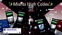 MISFITS HIGH CODES PART 2💓 - YouTube