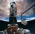 "This photograph of NASA's Hubble Space Telescope was taken during the ...