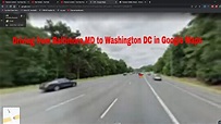 Google Maps Roadtrip Baltimore,MD to Washington DC - YouTube