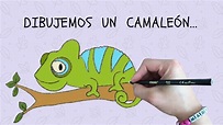 Como Dibujar un Camaleón Muy Fácil - YouTube