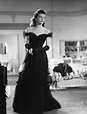 Katharine Hepburn In Black Evening Gown by Bettmann