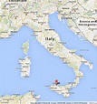 Palermo on Map of Italy