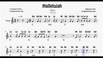Hallelujah Partitura con Notas de Flauta Violín Oboe - YouTube