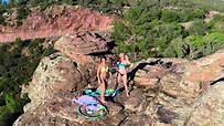 Drone discovers Bikini mountain climbers - YouTube