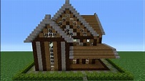 Minecraft Tutorial: How To Make a Stone/Wood House - 3 - YouTube