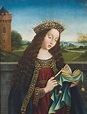 After Hubert van Eyck and Jan van Eyck , Saint Barbara reading | Christie's