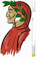 Artistic portrait of Dante Alighieri isolated. Illustration about ...