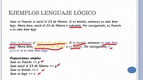 Ejemplos lógica proposicional | Argumentos a lenguaje formal lógico ...