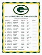 Printable 2022-2023 Green Bay Packers Schedule