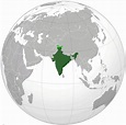 Ubicación de la India en el mapa del mundo, mapa del Mundo de la India ...