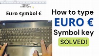 How to type € euro symbol on any keyboard - Solved - YouTube