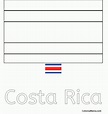 Colorear República de Costa Rica (Banderas de paises), dibujo para ...