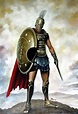 Ancient Greek Warrior Painting by Jim Papas