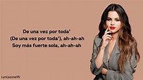 Selena Gomez - De Una Vez (Lyrics / Letra) - YouTube