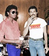 Michael Jackson & Freddie Mercury Together in the Early 80s (Colorised ...