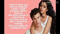 SEÑORITA LYRICS -SHAWN MENDES, - YouTube