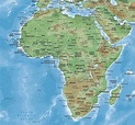 Vector Map of Africa Continent Physical | One Stop Map