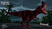 Genndy Tartakovsky's "Primal" - Red Tyranosaurus rex fan art Dinosaur ...