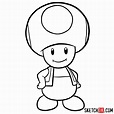 How to draw Toad | Super Mario - Step by step drawing tutorials
