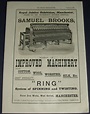 1887 Illustrated Advertisement for Samuel Brooks Improved Machinery by ...