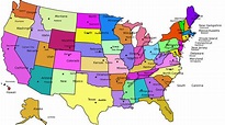 Los 50 estados de USA y sus capitales en inglés - 50 States And ...