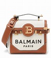 Balmain B-buzz 23 Canvas Shoulder Bag in Beige (Brown) - Lyst