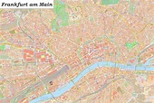 Map of Frankfurt street: streets, roads and highways of Frankfurt