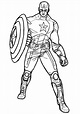 Genial Capitán América para colorear, imprimir e dibujar –ColoringOnly.Com