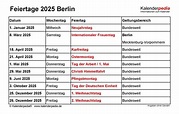 Feiertage Berlin 2024, 2025 und 2026 (mit Druckvorlagen)