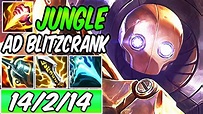 S+ AD BLITZCRANK JUNGLE FULL CRIT BUFFED REWORK | New Build & Runes ...