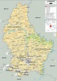 Luxembourg Map (Physical) - Worldometer