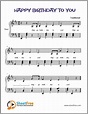 Free Printable Sheet Music For Piano Happy Birthday - NewFreePrintable.net