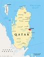 Map of Qatar cities: major cities and capital of Qatar