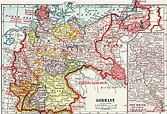 Germany Map 1914 - World Map Gray