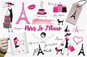 Paris Je T'Aime illustration pack | Custom-Designed Illustrations ...