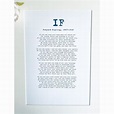 If Poem Rudyard Kipling. Printable A4 and A3 Print. Gift for Son. - Etsy