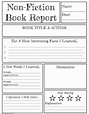 Free Printable Nonfiction Book Report Form - Printable Forms Free Online