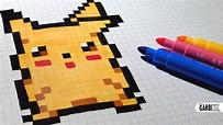 Handmade Pixel Art - How To Draw Pikachu #pixelart | Pixel art, Pixel ...