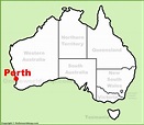 Perth location on the Australia Map - Ontheworldmap.com