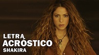Shakira - Acróstico Letra Oficial - YouTube