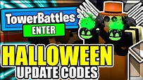 ALL NEW *HALLOWEEN* UPDATE CODES! Tower Battles Roblox - YouTube