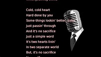 Elton John - Sacrifice (lyrics) - YouTube