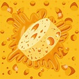 round cheese splash 3769324 Vector Art at Vecteezy