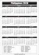 Printable Philippines Calendar 2020 with Holidays [Public Holidays]