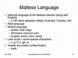 PPT - Language Resources for Maltese PowerPoint Presentation, free ...