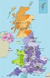 Cartina Fisico Politica Gran Bretagna - Cartina Geografica Mondo