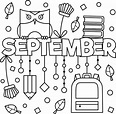 Calendario Septiembre para colorear, imprimir e dibujar –ColoringOnly.Com