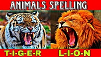 Wild Animals Names and Sounds - Learn English Spelling and Word ...