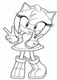 Sonic Amy Rose Para Colorear | sonic | Sonic para colorear, Dibujos ...