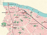 Southwark (London borough) retro map giclee print – Mike Hall Maps ...